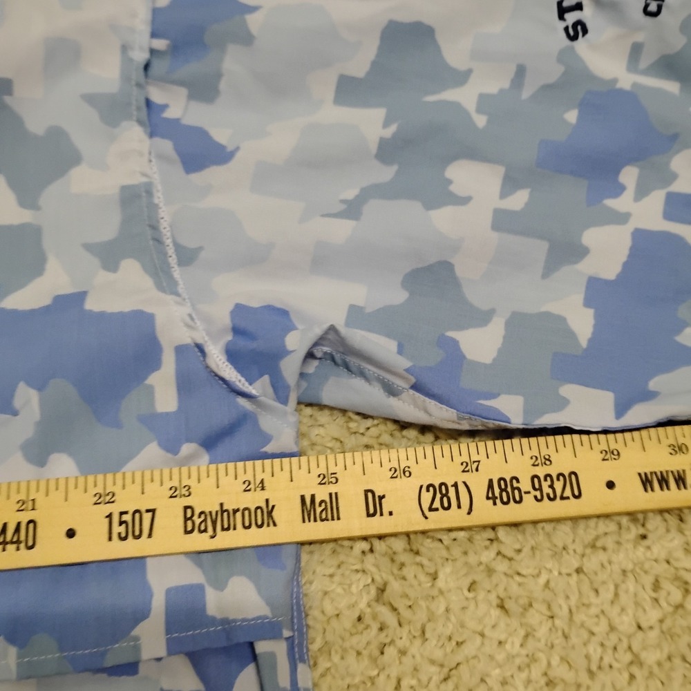 Old Tejas Shirt Mens L Blue Performance Texas Camouflage Hunting Fishing Hiking - Picture 16 of 16